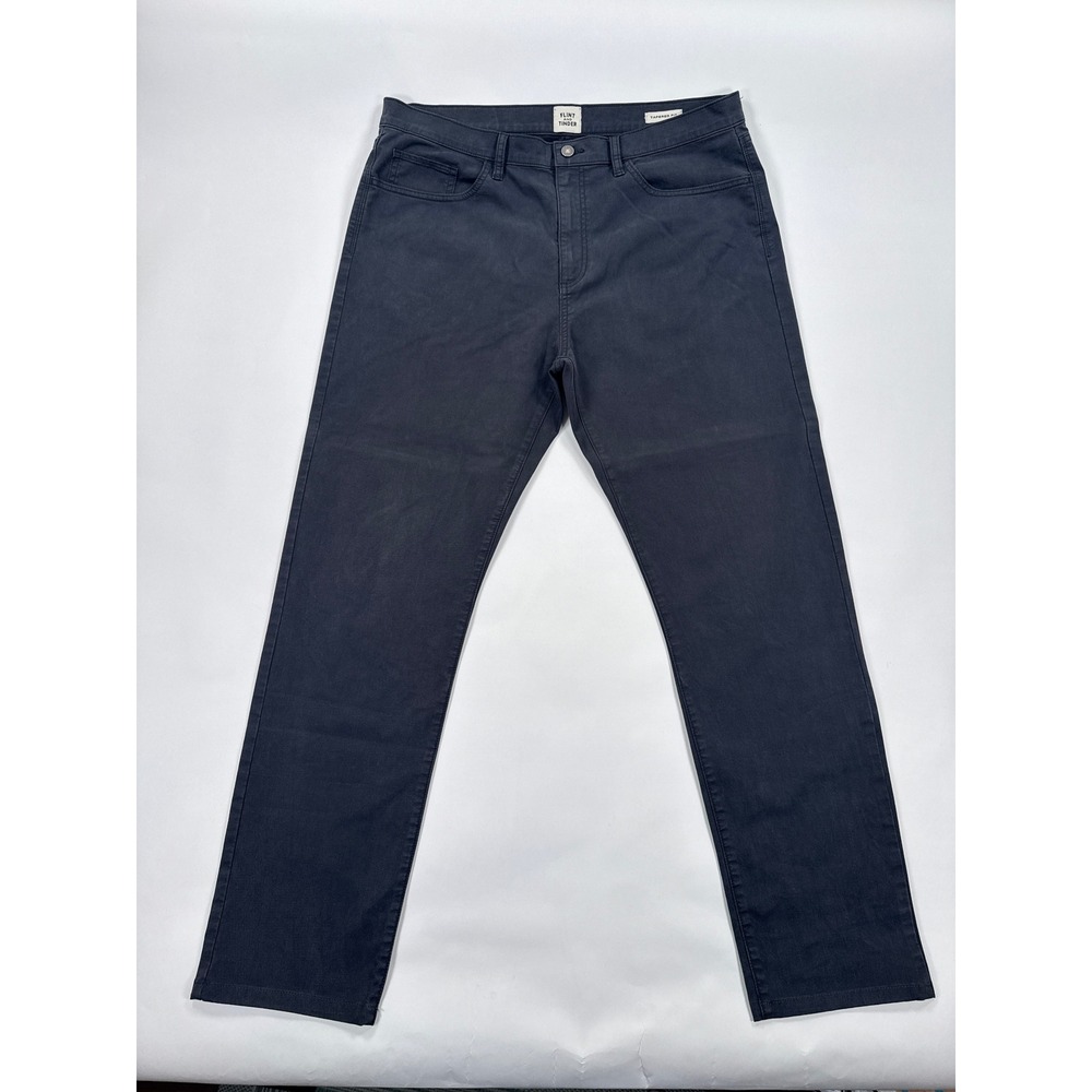 Flint and Tinder 365 Pant Mens 36 Charcoal Grey Tapered Fit Chino Workwear